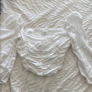 Wilfred white Textured Top with side zip